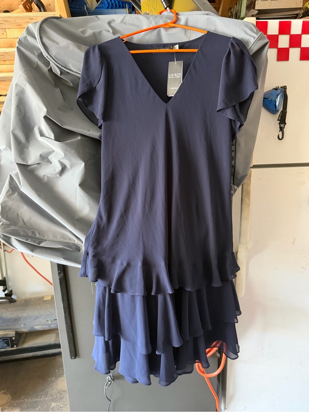 Ralph Lauren Navy Dress with Lauren Hang Tag